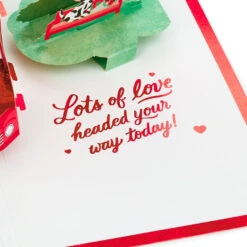 Hallmark Special Delivery 3D Pop-Up Valentine's Day Card -Lovely Souvenir Store Red Truck With Flowers 3D PopUp Valentines Day Card 1299IAV6066 05