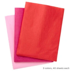 Hallmark Red/Fuchsia/Pink 3-Pack Bulk Tissue Paper, 120 Sheets -Lovely Souvenir Store RedFuchsiaPink 3Pack Bulk Tissue Paper 5TIS1145 03