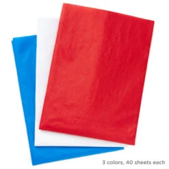 Hallmark Red/White/Blue 3-Pack Bulk Tissue Paper, 120 Sheets -Lovely Souvenir Store RedWhiteBlue 3Pack Bulk Tissue Paper 5TIS1140 04