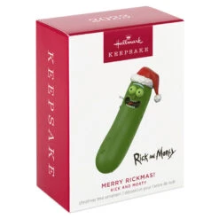 Hallmark Rick And Morty Merry Rickmas! Ornament -Lovely Souvenir Store Rick and Morty Pickle Keepsake Ornament 1799QXI6087 04