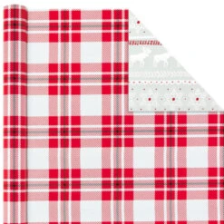 Hallmark Rustic Winter 3-Pack Reversible Metallic Christmas Wrapping Paper, 120 Sq. Ft. -Lovely Souvenir Store Rustic Winter Reversible Christmas Wrapping Paper 5JXW1034 05