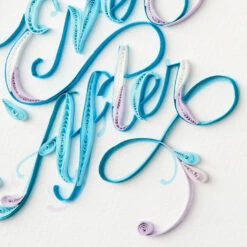 Hallmark Happily Ever After Quilled Paper Handmade Wedding Card -Lovely Souvenir Store Script Letters Quilled Paper Handmade Wedding Card 1299LAD9615 04