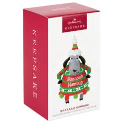Hallmark Baaaaah Humbug! Ornament -Lovely Souvenir Store Sheep in Baaaaah Humbug Sweater Keepsake Ornament 1799QGO2849 04