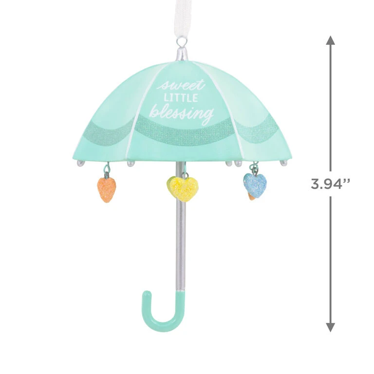Signature Baby Umbrella Porcelain Hallmark Ornament 5 Signature Baby Umbrella Porcelain Hallmark Ornament - Image 3