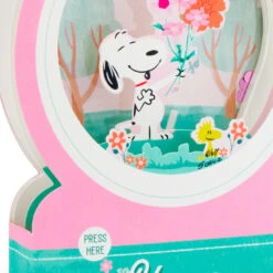Hallmark Peanuts® Snoopy Snow Globe 3D Pop-Up Mother's Day Card With Motion -Lovely Souvenir Store Snoopy 3D PopUp Mothers Day Card With Motion 1299MEJ8033 04