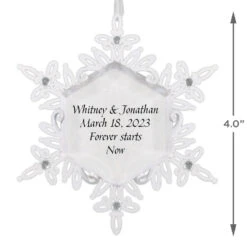 Hallmark Sparkling Snowflake Text Personalized Metal Ornament -Lovely Souvenir Store Snowflake Text Personalized Keepsake Ornament 2499QHE2012B1 03