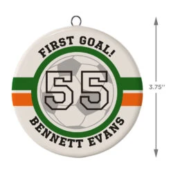 Soccer Ceramic Circle Personalized Ornament -Lovely Souvenir Store Soccer Ceramic Circle Personalized Ornament 1999QHE1711B113 03