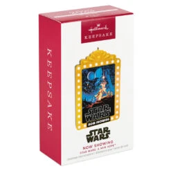 Hallmark Star Wars: A New Hope™ Now Showing Ornament With Light -Lovely Souvenir Store Star Wars Movie Poster Keepsake Ornament 2499QXI7149 04
