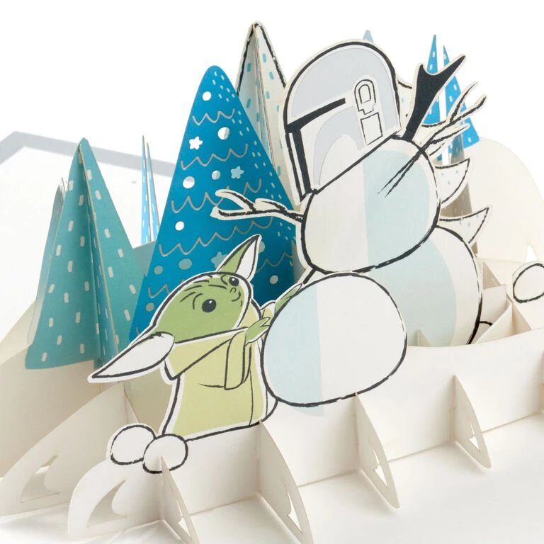 Hallmark Star Wars: The Mandalorian™ Grogu™ Warm Wishes 3D Pop-Up Holiday Card 6 Hallmark Star Wars: The Mandalorian™ Grogu™ Warm Wishes 3D Pop-Up Holiday Card - Image 4