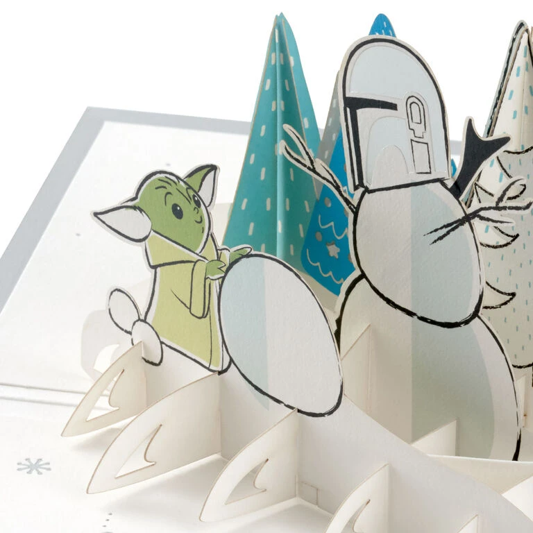 Hallmark Star Wars: The Mandalorian™ Grogu™ Warm Wishes 3D Pop-Up Holiday Card 7 Hallmark Star Wars: The Mandalorian™ Grogu™ Warm Wishes 3D Pop-Up Holiday Card - Image 5