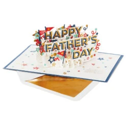 Hallmark Celebrate Stars And Pennants 3D Pop-Up Father's Day Card 11 Hallmark Celebrate Stars And Pennants 3D Pop-Up Father's Day Card -Lovely Souvenir Store Stars and Pennants 3D PopUp Fathers Day Card 1299IMM2045 02
