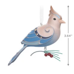Hallmark The Beauty Of The Birds Leucistic Steller's Jay Ornament -Lovely Souvenir Store Stellers Jay Blue Bird Keepsake Ornament 1799QXE3307 03