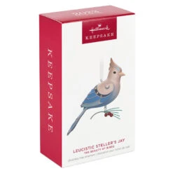 Hallmark The Beauty Of The Birds Leucistic Steller's Jay Ornament -Lovely Souvenir Store Stellers Jay Blue Bird Keepsake Ornament 1799QXE3307 04