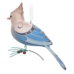 Hallmark The Beauty Of The Birds Leucistic Steller's Jay Ornament -Lovely Souvenir Store Stellers Jay Blue Bird Keepsake Ornament 1799QXE3307 06
