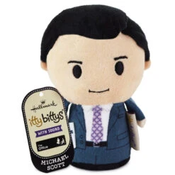 Hallmark Itty Bittys® The Office Michael Scott Plush With Sound -Lovely Souvenir Store The Office Michael Scott Plush itty bittys 1KDD2126 02