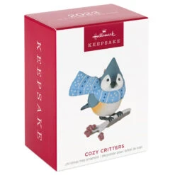 Hallmark Cozy Critters Ornament -Lovely Souvenir Store Tufted Timouse in Scarf Keepsake Ornament 1499QXR8019 04