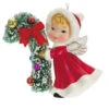 Hallmark Vintage Angel Porcelain Ornament -Lovely Souvenir Store Vintage Angel With Candy Cane Keepsake Ornament 2499QXT4127 01