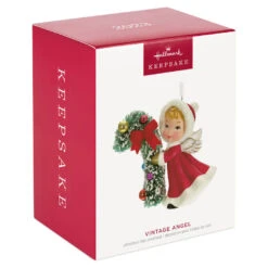 Hallmark Vintage Angel Porcelain Ornament 11 Hallmark Vintage Angel Porcelain Ornament -Lovely Souvenir Store Vintage Angel With Candy Cane Keepsake Ornament 2499QXT4127 04