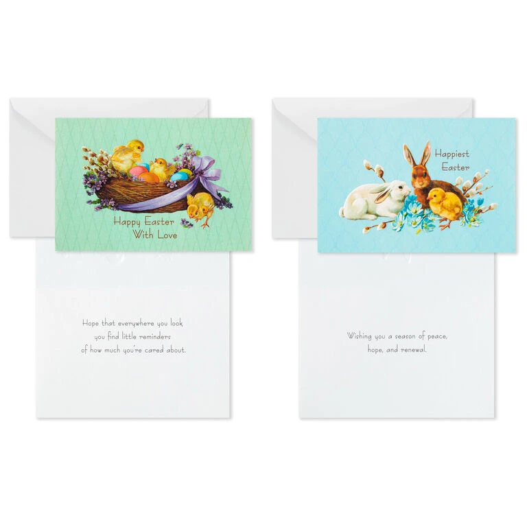 Hallmark Vintage Bunnies And Chicks Boxed Easter Cards, Pack Of 24 5 Hallmark Vintage Bunnies And Chicks Boxed Easter Cards, Pack Of 24 - Image 3