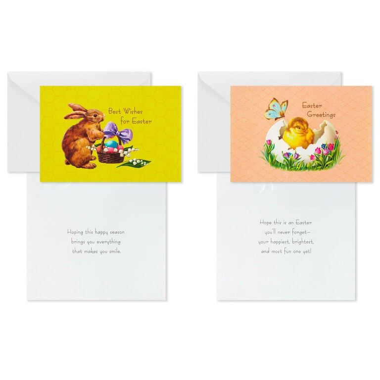 Hallmark Vintage Bunnies And Chicks Boxed Easter Cards, Pack Of 24 6 Hallmark Vintage Bunnies And Chicks Boxed Easter Cards, Pack Of 24 - Image 4