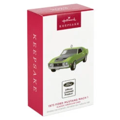 Hallmark Classic American Cars 1973 Ford Mustang Mach 1 2023 Metal Ornament -Lovely Souvenir Store Vintage Ford Mustang Car Keepsake Ornament 2199QXR8157 04