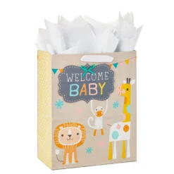 Hallmark 13" Welcome Baby 3-Pack Assorted Gift Bags With Tissue -Lovely Souvenir Store Welcome Baby 3Pack Assorted Large Gift Bags Tissue 5EGB6421 07