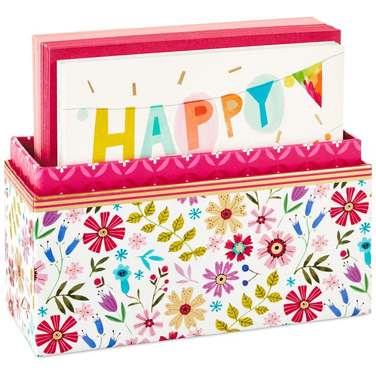 Hallmark Whimsical Designs Assorted Note Cards With Caddy, Box Of 30 4 Hallmark Whimsical Designs Assorted Note Cards With Caddy, Box Of 30 - Image 2