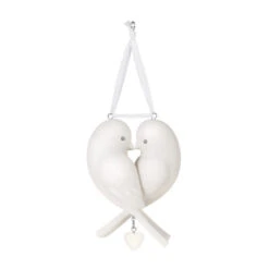 Hallmark Our Anniversary 2023 Porcelain Ornament -Lovely Souvenir Store White Love Birds Anniversary Keepsake Ornament 1999QHX3069 06