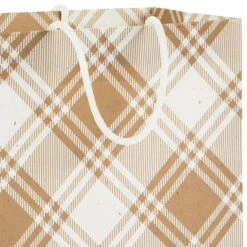 Hallmark Christmas Kraft 8-Pack Holiday Gift Bags, Assorted Sizes And Designs -Lovely Souvenir Store White on Kraft Paper Assortment Christmas Gift Bags 5XGB1417 05