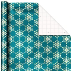 Hallmark Winter Glow 3-Pack Christmas Wrapping Paper Assortment, 80 Sq. Ft. -Lovely Souvenir Store Winter Glow Christmas Wrapping Paper Assortment 5JXW1060 04