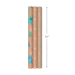 Hallmark Winter Nature Kraft Prints 3-Pack Christmas Wrapping Paper, 90 Sq. Ft. 13 Hallmark Winter Nature Kraft Prints 3-Pack Christmas Wrapping Paper, 90 Sq. Ft. -Lovely Souvenir Store Winter Nature 3Pack Christmas Wrapping Paper 5JXW1051 04