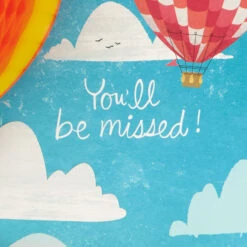 Hallmark 16" Hot Air Balloons Pop-Up Jumbo Goodbye Card -Lovely Souvenir Store Youll Be Missed Balloon Goodbye Card 1499CBG1018 03