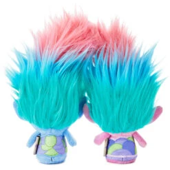 Hallmark Itty Bittys® DreamWorks Animation Trolls World Tour Satin And Chenille Plush, Set Of 2 -Lovely Souvenir Store itty bittys Trolls World Tour Satin Chenille Stuffed Animals Set 1KDD1982 03